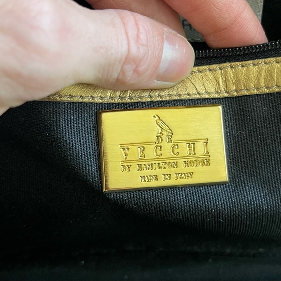 Vintage 90s De Vecchi by Hamilton Hodge woven evening clutch - Picture 7 of 10